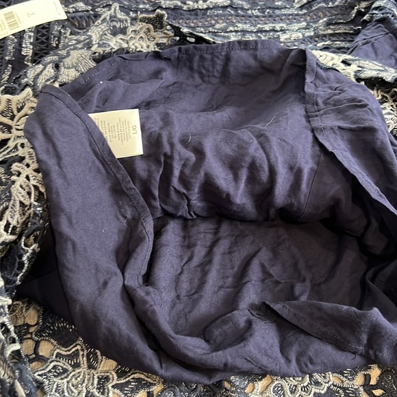 NWT eri+ ali ANTHROPOLOGIE Blue embroidered dress with lining size L - Picture 11 of 11